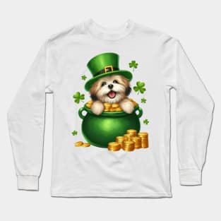 St Patricks Day Havanese Dog Long Sleeve T-Shirt